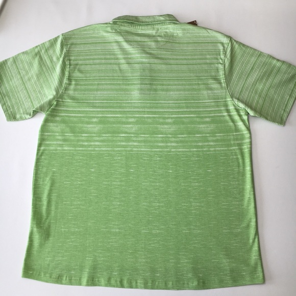 Big Sky Outfitters Green Striped Polo Short Sleeve - Picture 6 of 8